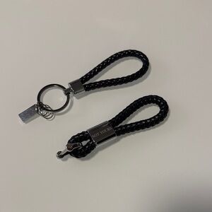 Black Braided Keychain Set